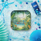 Niedliche Dinosaurier-Papierplatte Pappteller (Party)