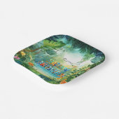 Niedliche Dinosaurier-Papierplatte Pappteller (Gewinkelt)