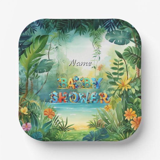 Niedliche Dinosaurier-Papierplatte Pappteller (Vorderseite)