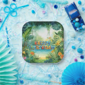 Niedliche Dinosaurier-Papierplatte Pappteller (Party)