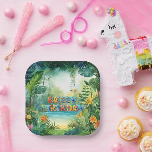 Niedliche Dinosaurier-Papierplatte Pappteller (Party)