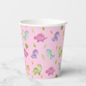 Niedliche Dinosaurier Party T-Rex Brontosaurus Pin Pappbecher (Rückseite)