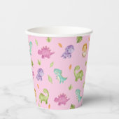 Niedliche Dinosaurier Party T-Rex Brontosaurus Pin Pappbecher (Vorderseite)