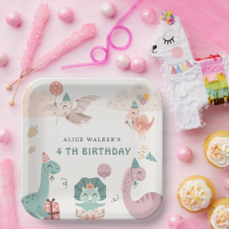 Niedliche Dinosaurier Party Tiere Kindergeburtstag Pappteller