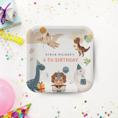 Niedliche Dinosaurier Party Tiere Kindergeburtstag Pappteller