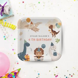 Niedliche Dinosaurier Party Tiere Kindergeburtstag Pappteller