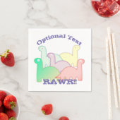 Niedliche Dinosaurier Pastel Colorful Serviette (Beispiel)