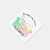 Niedliche Dinosaurier Pastel Colorful Serviette (Ecke)