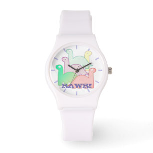 Niedliche Dinosaurier Pastel farbig Armbanduhr
