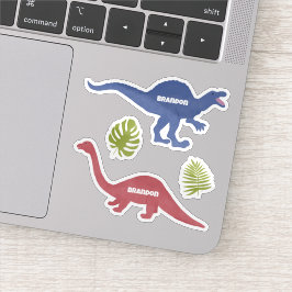 Niedliche Dinosaurier-Personalisierte Namensschild Aufkleber