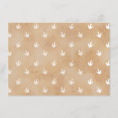 Niedliche Dinosaurier Prähistorische Tierbücher fü Begleitkarte (Rückseite)