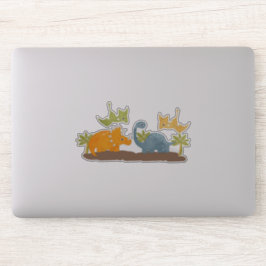 Niedliche Dinosaurier prähistorische Tierwelt Aufkleber