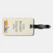 Niedliche Dinosaurier prähistorische Tierwelt Gepäckanhänger (Rückseite horizontal)