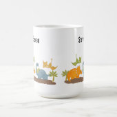 Niedliche Dinosaurier prähistorische Tierwelt Kaffeetasse (Mittel)