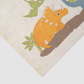 Niedliche Dinosaurier prähistorische Tierwelt Seidenpapier (Ausschnitt)