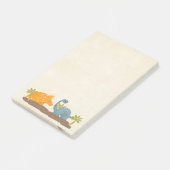 Niedliche Dinosaurier Prähistorische Wildtiere Post-it Klebezettel (angewinkelt)