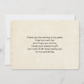 Niedliche Dinosaurier Prähistorisches Wildleben Da Dankeskarte (Rückseite)