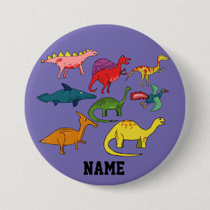 Niedliche Dinosaurier-Sammlung Thunder_Cove Button