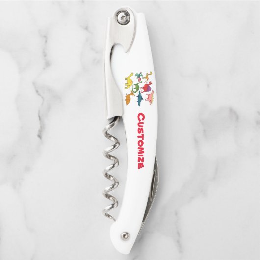 Niedliche Dinosaurier-Sammlung Thunder_Cove Kellnermesser (Vorderseite)