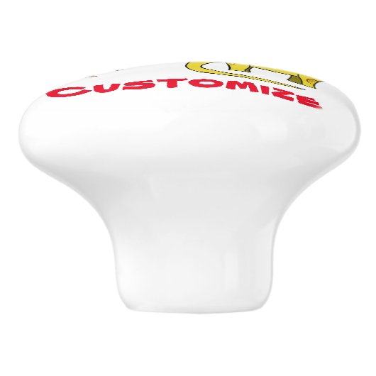 Niedliche Dinosaurier-Sammlung Thunder_Cove Keramikknauf (Seitenansicht)