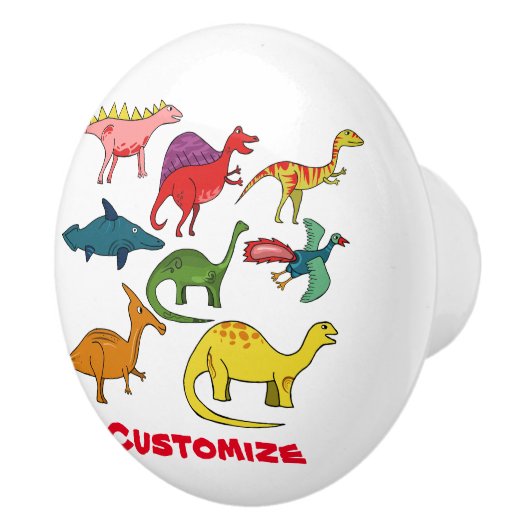 Niedliche Dinosaurier-Sammlung Thunder_Cove Keramikknauf (Rechts)