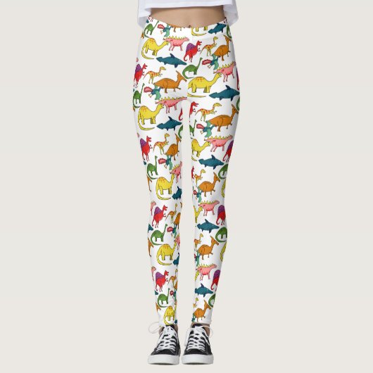 Niedliche Dinosaurier-Sammlung Thunder_Cove Leggings (Vorderseite)