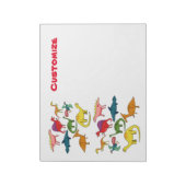 Niedliche Dinosaurier-Sammlung Thunder_Cove Notizblock (Rotiert)