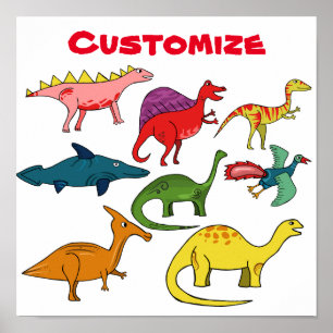 Niedliche Dinosaurier-Sammlung Thunder_Cove Poster