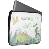 Niedliche Dinosaurier-Schule Laptopschutzhülle (Vorne Rechts)