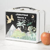 Niedliche Dinosaurier-Schule Metall Brotdose (Beispiel)