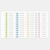 Niedliche Dinosaurier-Schule Tagesbetreuung Name K Etiketten (Blatt)