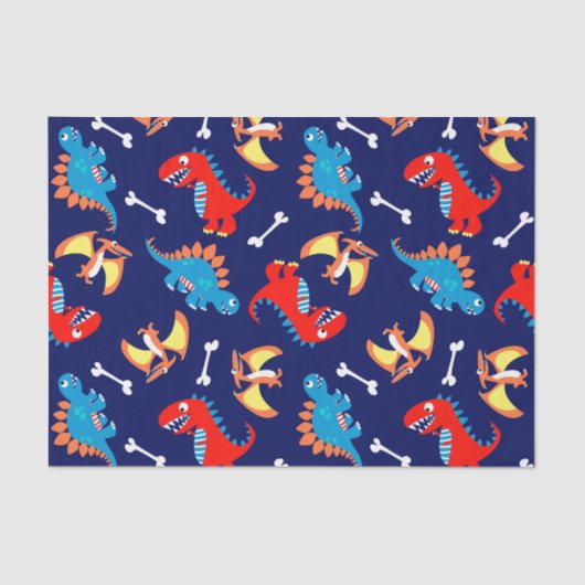 Niedliche Dinosaurier Seidenpapier (Vorderseite)