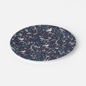 Niedliche Dinosaurier Skelettons Papier Teller (Schrägansicht)