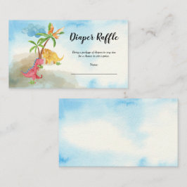 Niedliche Dinosaurier spielen Kinderdusche Windeln Begleitkarte