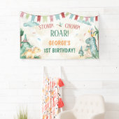 Niedliche Dinosaurier Stomp Chomp Roar Boy Geburts Banner (Insitu)