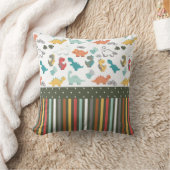 Niedliche Dinosaurier Stripe Pattern Kids Kissen (Decke)