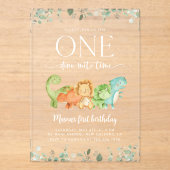 Niedliche Dinosaurier, T-Rex, Jurassic, erster Geb Acryleinladungen (Vorderseite)