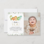 Niedliche Dinosaurier, T-Rex, Jurassic, erster Geb Dankeskarte (Vorderseite)