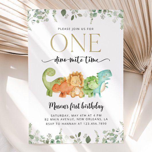 Niedliche Dinosaurier, T-Rex, Jurassic, erster Geb Einladung