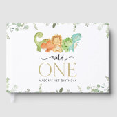 Niedliche Dinosaurier, T-Rex, Jurassic, erster Geb Gästebuch (Vorderseite)