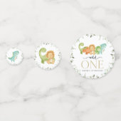 Niedliche Dinosaurier, T-Rex, Jurassic, erster Geb Konfetti (Vorderseiten)