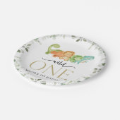 Niedliche Dinosaurier, T-Rex, Jurassic, erster Geb Pappteller (Schrägansicht)