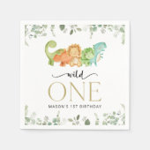 Niedliche Dinosaurier, T-Rex, Jurassic, erster Geb Serviette (Vorderseite)