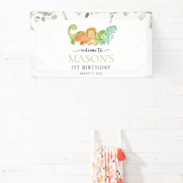 Niedliche Dinosaurier, T-Rex, Jurassic, Geburtstag Banner