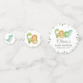 Niedliche Dinosaurier, T-Rex, Jurassik, Babydusche Konfetti (Rückseiten)