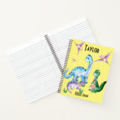 Niedliche Dinosaurier T-Rex Name Spiral Notebook Notizblock (Innenseite)