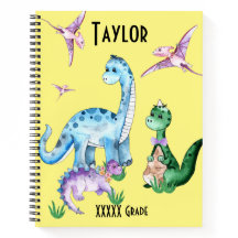 Niedliche Dinosaurier T-Rex Name Spiral Notebook
