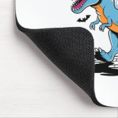 Niedliche Dinosaurier T Rex und Geist zu Halloween Mousepad (Ecke)