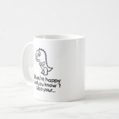 Niedliche Dinosaurier-Tasse Kaffeetasse (Vorderseite Links)
