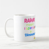 Niedliche Dinosaurier TASSEN-SCHALE RAWR Kaffeetasse (Links)